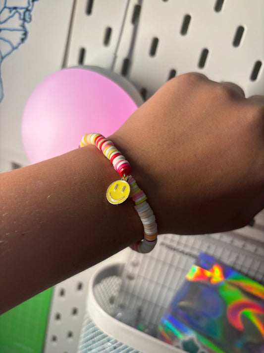 Preppy smiling yellow bracelet