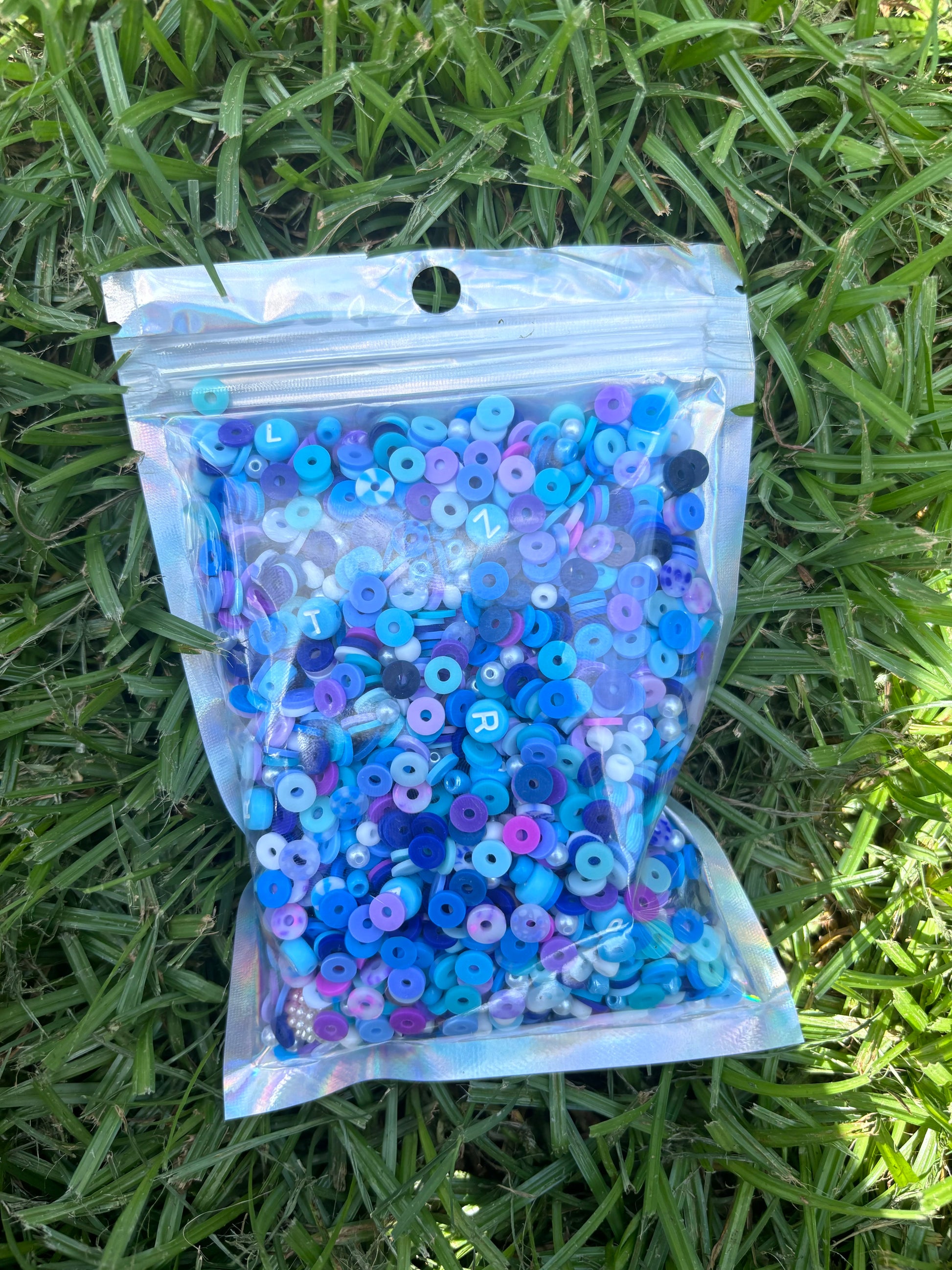 Blue bead confetti - Reece’s coastal bracelets